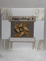 Gold & Black Pinwheel Cards