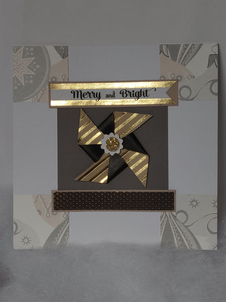 Gold & Black Pinwheel Cards