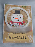 Snowman Snow Globe Thank You Shaker Cards