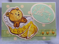 Teddy Bear in Blanket Card