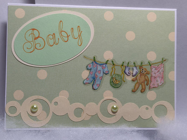 Clothesline Baby Items Card