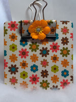 Fall Color Flower Sticky Note Clipboard