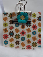 Fall Color Flower Sticky Note Clipboard