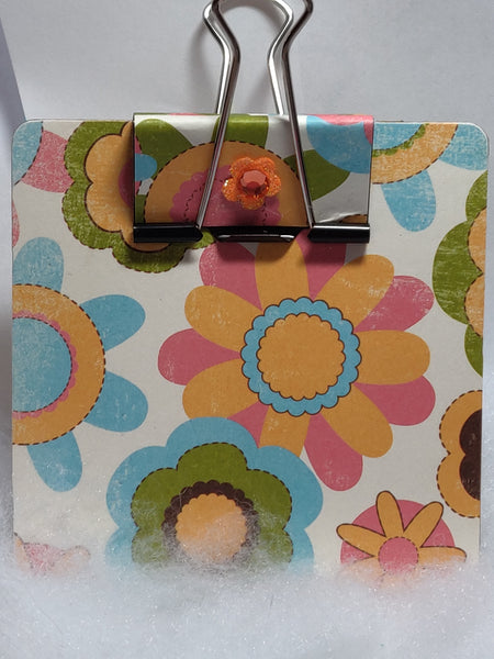 Colorful Flower Sticky Note Clipboard