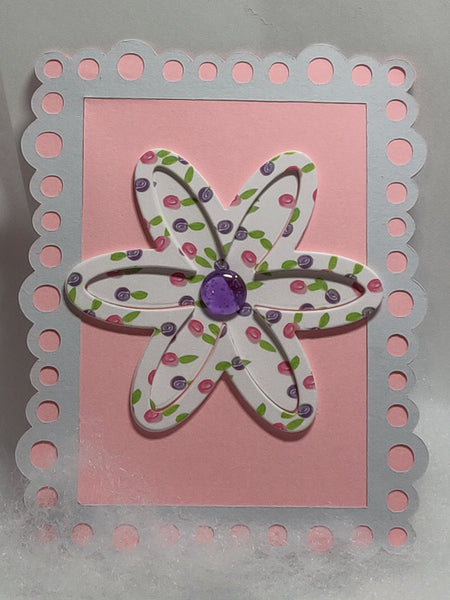 Pink & purple flower card