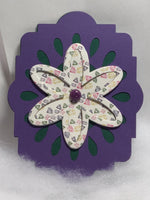 Purple inspired flower card