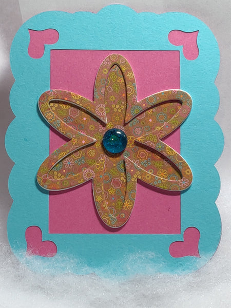 Brown flower card