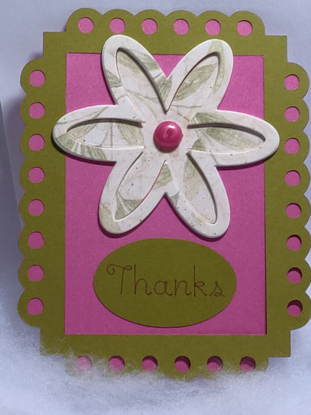 Flower thanks card