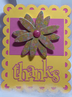 3d Flower Thanks card