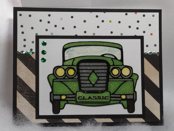 Green Classic Car Card #2