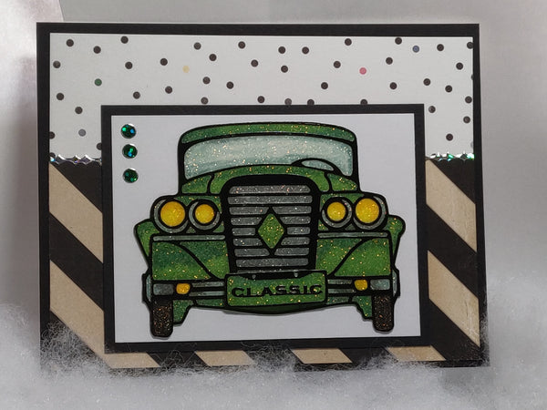 Green Classic Car Card #1