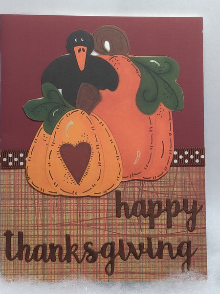Pumpkins & A Crow Card