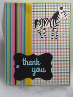 Zebra Thank You Card