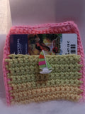 Tropical crocheted gift card holders