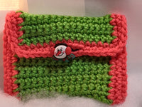 Christmas color crochet gift card holders