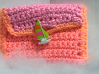 Tropical crocheted gift card holders