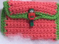 Christmas color crochet gift card holders