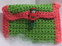 Christmas color crochet gift card holders