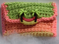 Tropical crocheted gift card holders