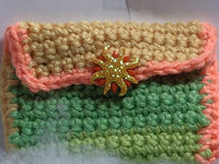 Tropical crocheted gift card holders