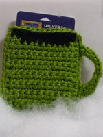 Crocheted coffee mug gift card holders