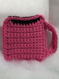 Crocheted coffee mug gift card holders