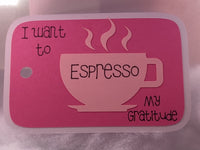 Coffee gift tag