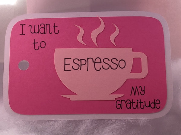 Coffee gift tag