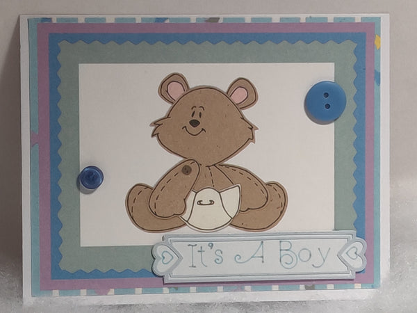 Teddy Bear in Diaper Card