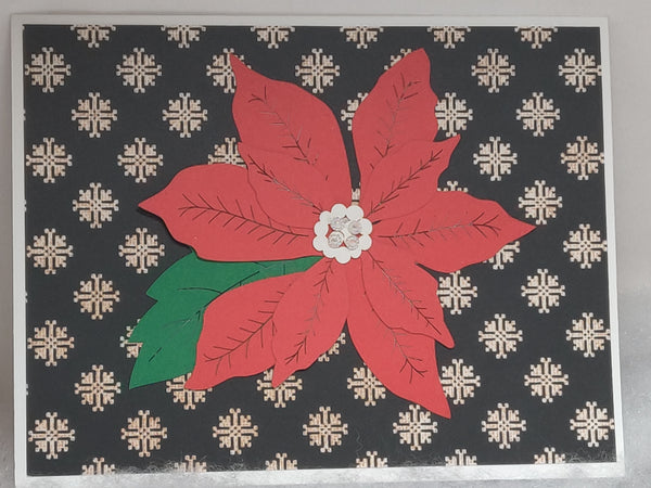 Poinsettia Christmas Card