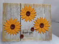 Sunflower thank you card