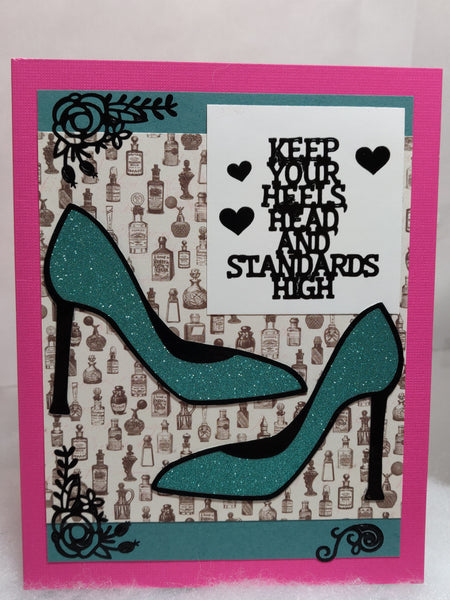 High heels card