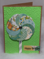 Pinwheel Flower Birthday Card