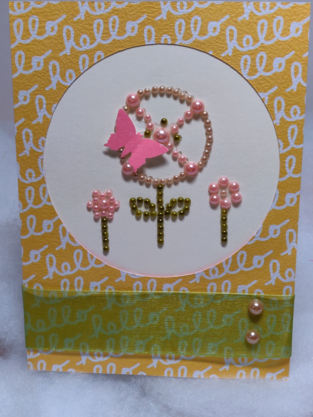 Beaded Flower Card